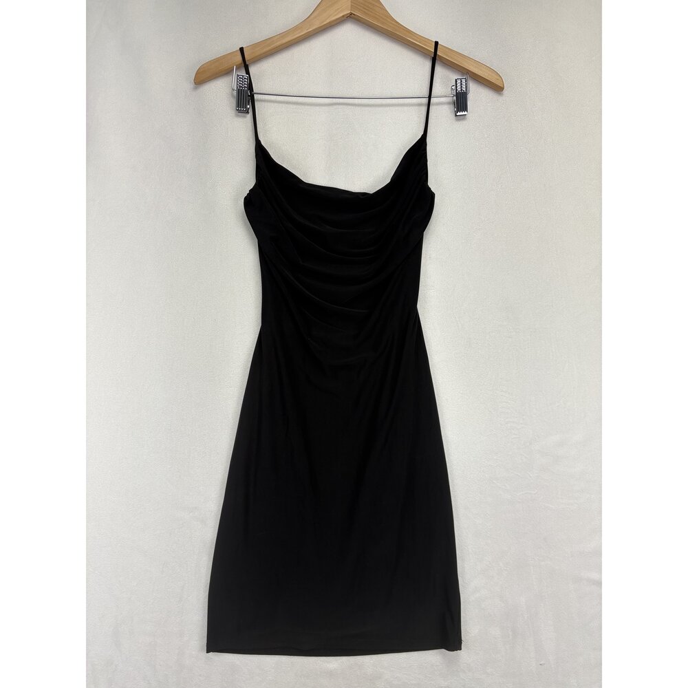 21 Saints Black Cowl Neck Spaghetti Strap Mini Dress XS - Picture 2 of 10
